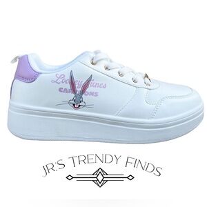 Looney Tunes Bugs Bunny White-Purple Sneaker Shoes